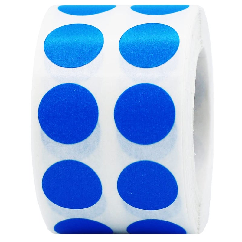 InStockLabels.com Blue Color Coding Labels for Organizing Inventory 0.50 Inch Round Circle Dots 1,000 Total Adhesive Stickers On A Roll - Image 2